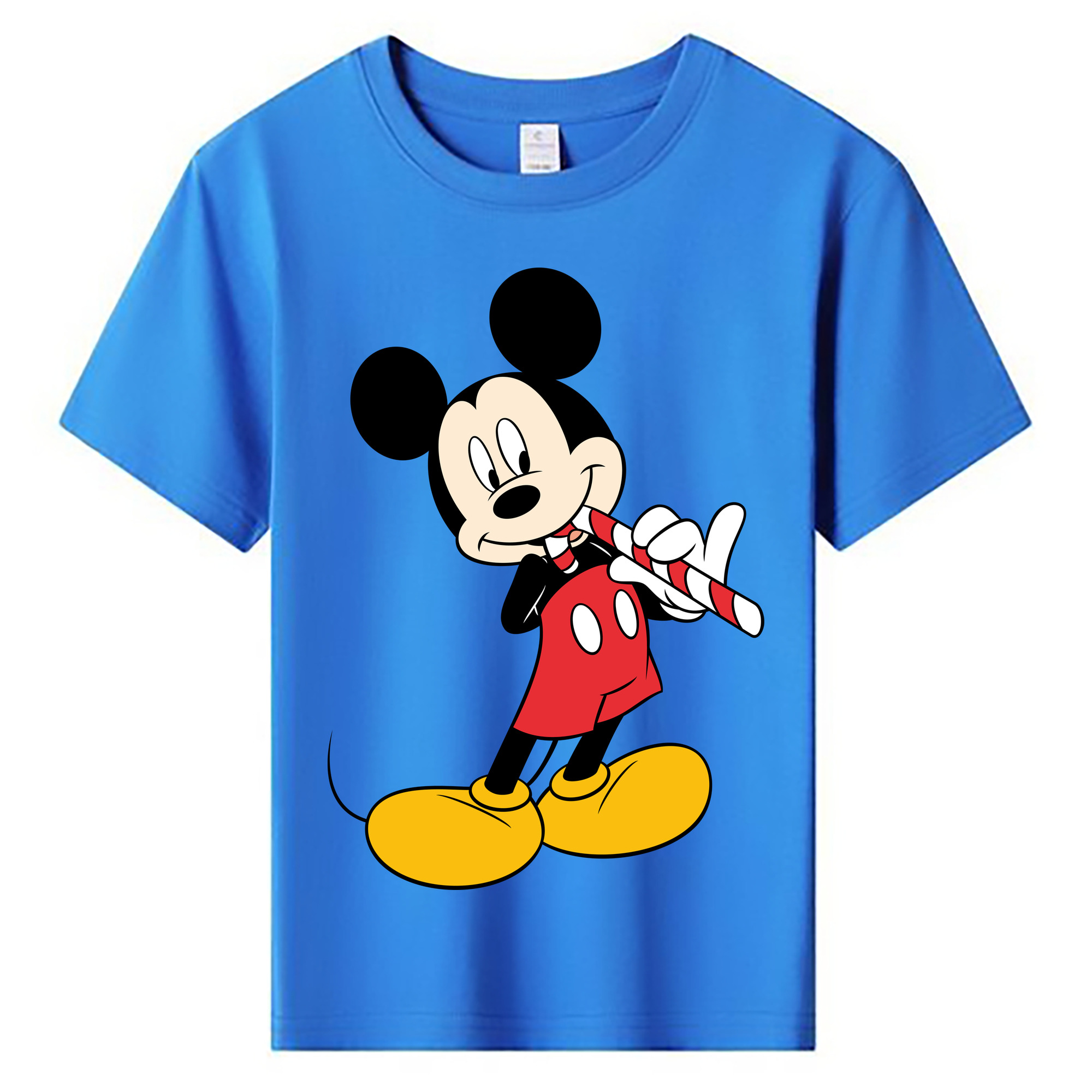 ミッキーマウス Mickey Mouse 綿100％キッズTシャツ（フロントプリント）